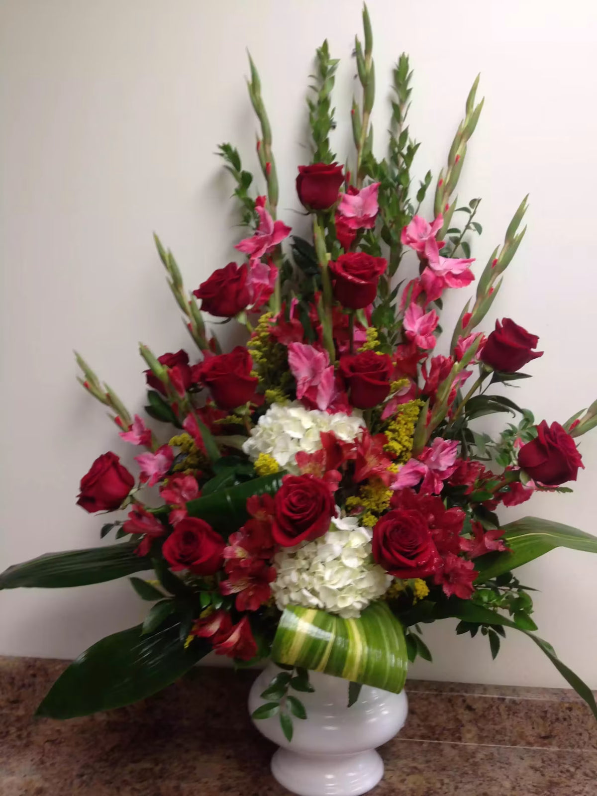 Pink and Red Grace Urn