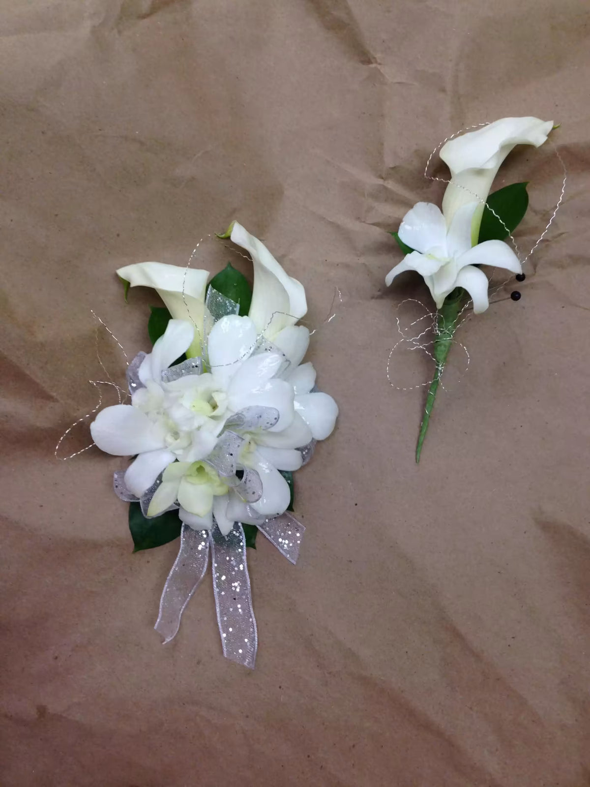 Calla Lilies and Orchids