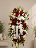Red and White Spray