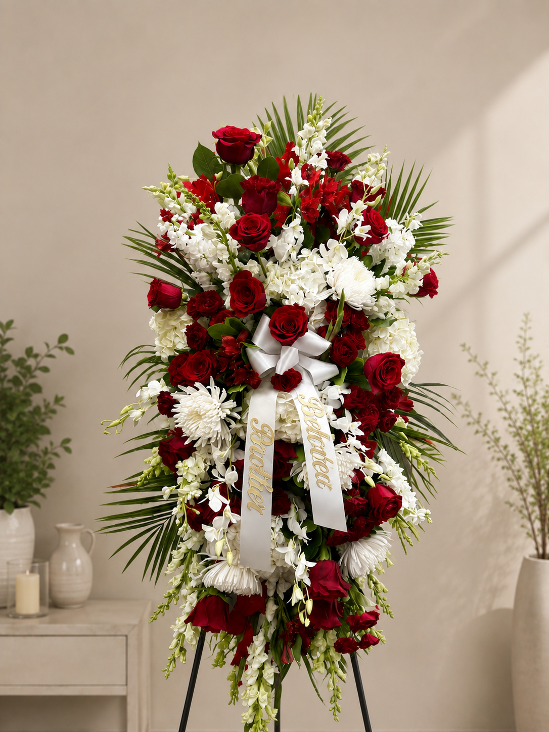 Red and White Spray